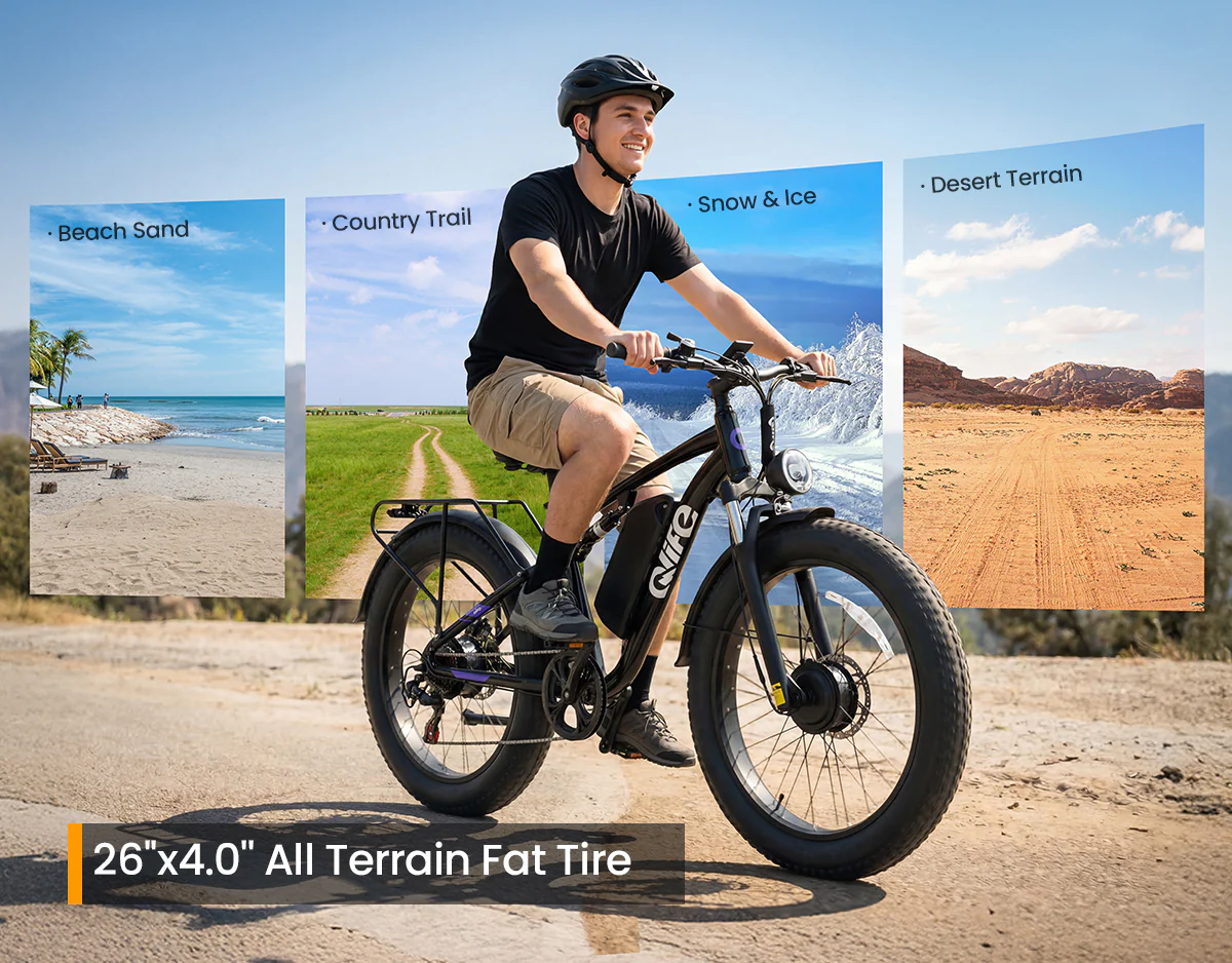 Racer Max Dual Motor 26x4.0'' Fat Tire Electric Bike for Adults - Image 6