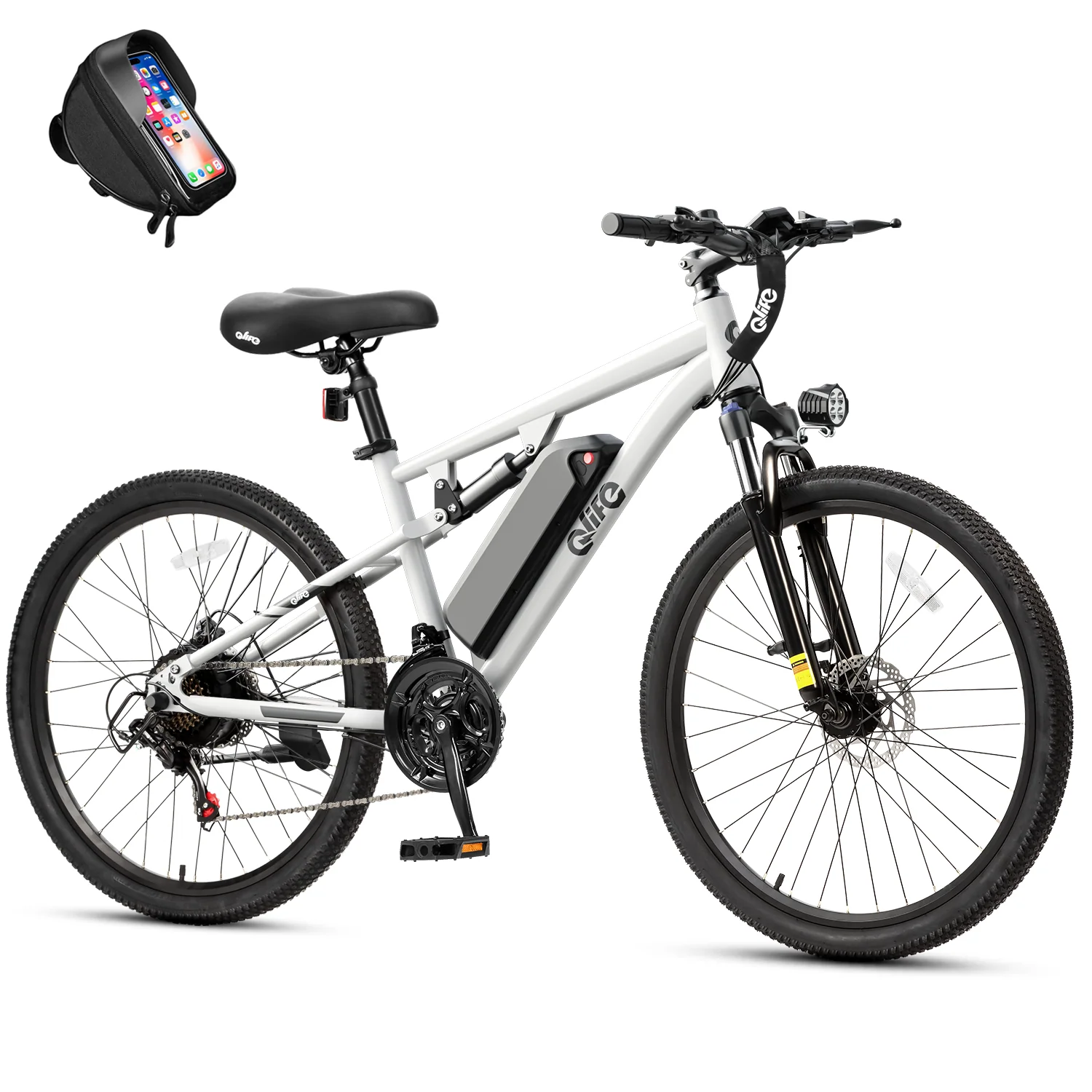 Racer Ultra 27.5'' Full-Suspension Mountain eBike for Adults - Image 8